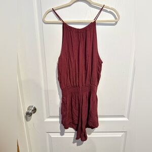 Brandy Melville Burgundy Romper